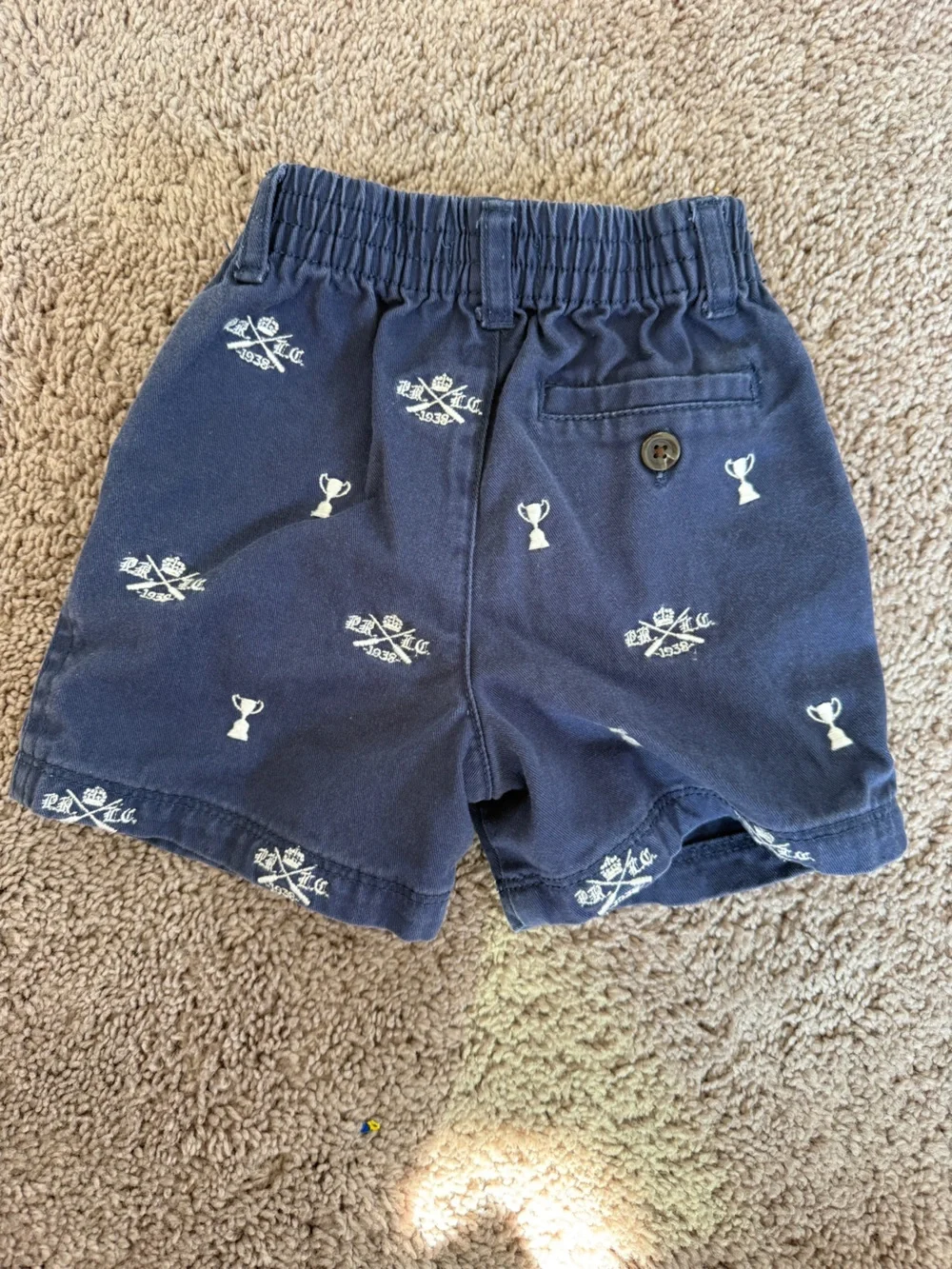 Polo Ralph Lauren Navy Embroidered Trophy Shorts